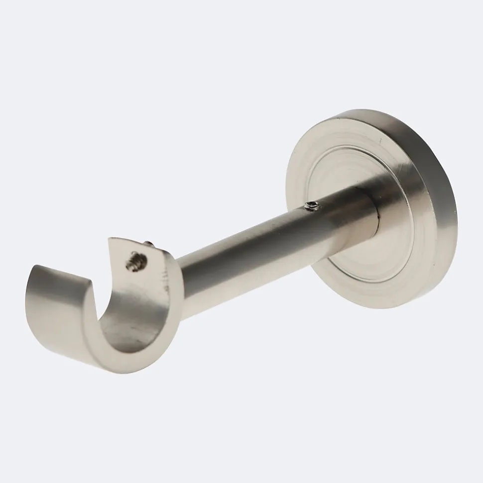 Kit de tringle à rideaux Nickel Mat 300cm Diam.20mm Embout Boule - Fixation Mur - Boulet