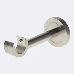 Kit de tringle à rideaux Nickel Mat 300cm Diam.20mm Embout Cylindre 2ST - Fixation Mur - Boulet