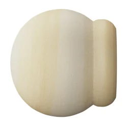 Kit de tringle à rideaux simple simple embout boule L.200 x⌀2.8cm effet noyer satin