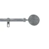 Kit de tringle déco avec embouts ronds martelés (120-210 cm - Gris clair)