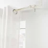 Kit de tringle extensible patiné or (120-210 cm - Blanc)