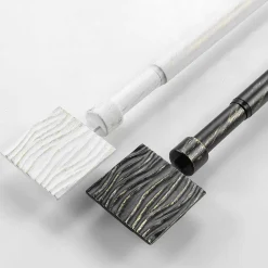 Kit de tringle extensible patiné or (120-210 cm - Blanc)