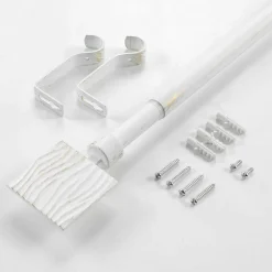 Kit de tringle extensible patiné or (120-210 cm - Blanc)