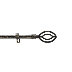Kit de tringle extensible au style géométrique (120-210 cm - Noir)