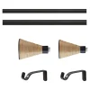 Kit de tringles à rideaux simple extensible GoodHome Araxos Ø 19mm L.120/210 cm acier mat noir