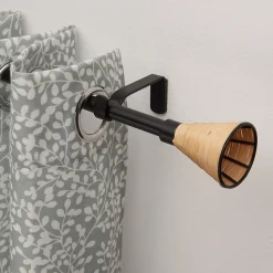 Kit de tringles à rideaux simple extensible GoodHome Araxos Ø 19mm L.120/210 cm acier mat noir
