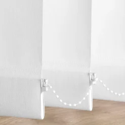Kit rail et lamelles verticales orientables ouverture centrale blanc l.200 x H.260cm Madeco