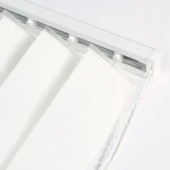 Kit rail et lamelles verticales orientables 127mm pour store californien ouverture latèral blanc L.260 x L.180cm Madeco