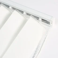 Kit rail et lamelles verticales orientables ouverture centrale blanc l.250 x H.260cm Madeco