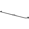 Kit tringle à rideau extensible industriel noir mat Araxos GoodHome L. 120/210 x Ø16/19 cm