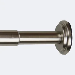 Kit tringle à rideaux extensible 120-210cm Entre-Mur Nickel Mat - Boulet