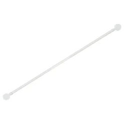 Kit tringle à rideaux extensible avec embout éventail en métal (120-210 cm - Blanc)