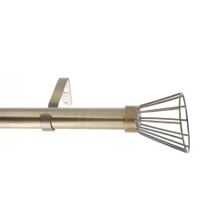 Kit tringle à rideaux extensible cône (200-360 cm - Doré)
