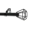 Kit tringle à rideaux extensible géométrique (120-210 cm - Noir)