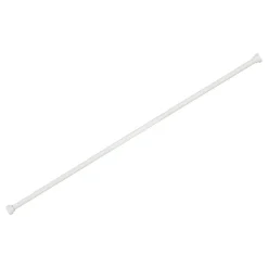 Kit tringle à rideaux extensible avec embout disque en métal (120-210 cm - Blanc)