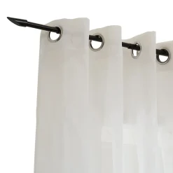 Kit tringle à rideaux extensible avec embout flèche en métal (120-210 cm - Noir)