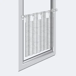 Kit tringle à rideaux Sans-Perçage Extensible. 60-80cm Blanc - Boulet