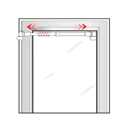 Kit tringle à rideaux Sans-Perçage Extensible. 60-80cm Blanc - Boulet