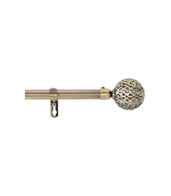 KIT TRINGLE DECO EXT. 19mm 120,210 CM PLAQUE GLOBA LAITON - 120 à 210 cm - Doré