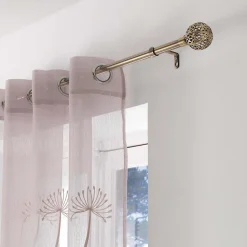 KIT TRINGLE DECO EXT. 19mm 120,210 CM PLAQUE GLOBA LAITON - 120 à 210 cm - Doré