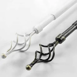 Kit tringle extensible 120 à 210 cm patiné Twisty noir or