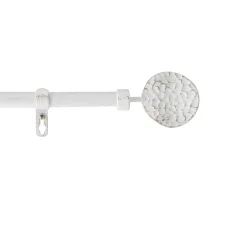 Kit tringle extensible 120 à 210 cm patine Bullette blanc/or