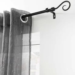 Kit tringle extensible 120 à 210 cm peint Arabesque noir