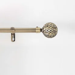 Kit tringle extensible 120 à 210 cm plaqué Globa laiton