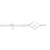 Kit tringle extensible 120 à 210 cm patiné Twisty blanc or