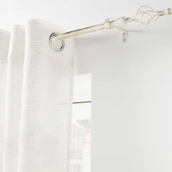Kit tringle extensible 120 à 210 cm patiné Twisty blanc or