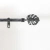Kit tringle extensible 120 à 210 cm patiné Tropi noir argent