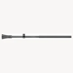 Kit tringle extensible embouts trompette (1.10 m-2 m - Argent)