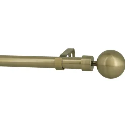 Kit tringle extensible en métal avec embout (120-210 cm - Doré)