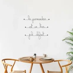 La gourmandise est un très joli défaut - Sculpture fil de fer 50-60 cm - Bijoux de mur