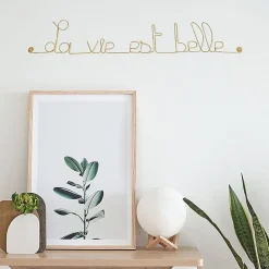 La vie est belle - Sculpture fil de fer 50-60 cm - Bijoux de mur