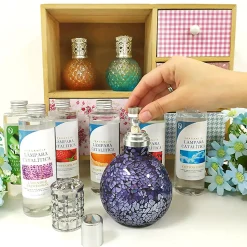 Lampe catalytique Bleu Gris Mat (200 ml). Parfume l'environnement et élimine les mauvaises odeurs sans les masquer