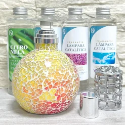 Lampe catalytique Mosaïque Bicolore (200ml). Élimine les mauvaises odeurs et les impuretés de l'air sans les masquer