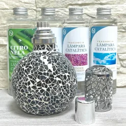 Lampe Catalytique Mosaïque Noir (200 ml). Élimine les mauvaises odeurs et les impuretés de l'air sans les masquer