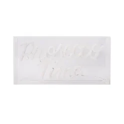 Lampe d'écriture LED 'PROSECCO TIME' Décoration pour l'intérieur 30 x 15 cm, en bleu et magenta-rouge