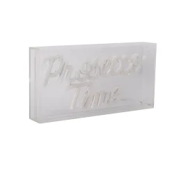 Lampe d'écriture LED 'PROSECCO TIME' Décoration pour l'intérieur 30 x 15 cm, en bleu et magenta-rouge