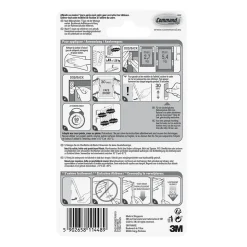Languette accroche tableau pour cadres moyens 3M Command, 24 pièces 5.4 kg