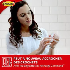 Languette de fixation enlevables Command, 8 pièces