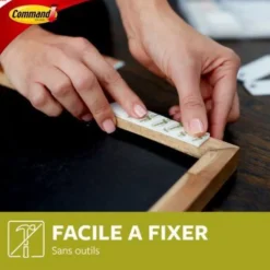 Languette de fixation pour tableaux moyen modèle Noir vendue par 8 pièces