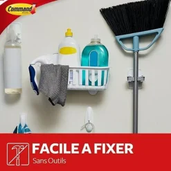 Languettes adhésives amovibles grandes 3M Command - max 1,8kg 8 paires