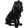 Lion en résine H31 cm noir Atmosphera