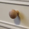 Lot 6 boutons de meuble arrondi pine Ø2.5CM X P.2.1CM