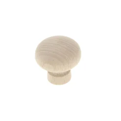 Lot 6 boutons de meuble arrondi pine Ø2.5CM X P.2.1CM