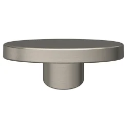 Lot 6 boutons de meuble arrondi Minzh GoodHome effet nickel Ø3.5cm x H.2cm