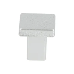 Lot 6 boutons de meuble carré Taden gris l.2cm x H.2cm x P.2.3cm