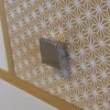Lot 6 boutons de meuble carré Kaon gris l.3cm x h. 3cm x p.1.9cm